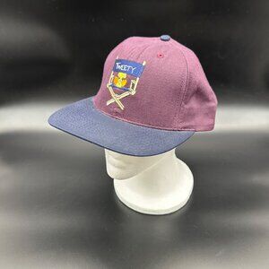 Vintage Baseball Cap 1991 Tweety Embroidered Hat Purple Navy Warner Bros USA
